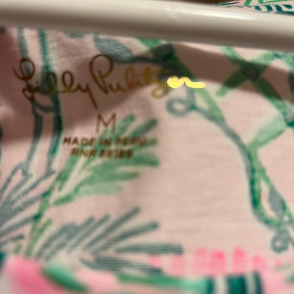 Lilly Pulitzer Cody T-shirt dress, size medium, pink & green, Mandevilla baby - Picture 5 of 9